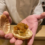 銀座 しのはら - フォアグラ最中