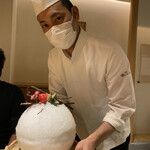 銀座 しのはら - 雪月花　ふぐの白子和え