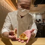 銀座 しのはら - フォアグラ最中