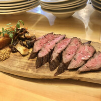 四ツ橋・新町 牡蠣と肉たらしビストロAKIRA - 淡路牛のカイノミステーキ