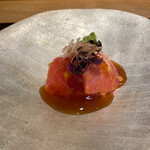 祇園 にし - 本鮪と烏賊に雲丹醤油・・・烏賊の甘味が凄い