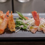 トリワイン ＰＩＫＯＳＨＨＨＵ - 甘エビのカルパッチョ