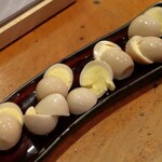 やきとり 正や - うずら醤油漬け