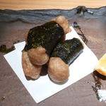 まな板の上の旬　ぽぽぽん - つくね芋と雲丹の磯部揚げ