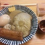 喜乃屋 - 金沢おでん、巨大椎茸「のと115」と、このわた（内臓の塩辛）、