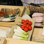 日本橋 蕎ノ字 - ◎今夜の旬の食材の一部。