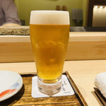 日本橋 蕎ノ字 - ◎生ビールの大で乾杯！
