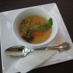 ルピシア - いくらと湯葉の茶わん蒸し　色種のソースを掛けて