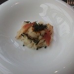 ルピシア - 加賀棒茶で炊いたご飯とホタテ、北寄貝と焼き海苔を添えて