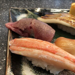 まぐろ茶家 - 牛タンにぎり