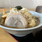 ラーメン もっけだの - 『スパイシーグリーンカレーラーメンニンニクヤサイマシ』