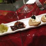 ワイン懐石 銀座 囃shiya - いぶりがっこのカナッペ