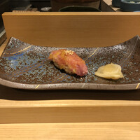 鮨 イシジマ 新富店 - 中落ちと沢庵