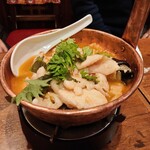 Shousai Unnan Kakyou Beisen - 白身魚の料理。汁に酸味があり実に美味しかった。