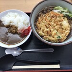 松代パーキングエリア 上り 軽食・フードコート - かき揚げ天そばミニカレーS \980