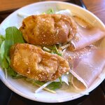 さくら本店 - (ﾗﾝﾁ)さくら定食 小鉢：ギョーザと生ハムのサラダ　2022.1.27