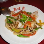 異味香 - 「ユリの花のつぼみと芝エビの炒め」です。