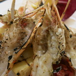 IL PINOLO LEVITA - スカンピのグリル　早取りのタケノコ　自家製セミドライトマト添え　1800円