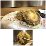Sushi Sakaba Saji - ◆肉厚椎茸の天ぷら(450円）・・椎茸は肉厚ですが、衣の食感と油ぎれが若干残念。