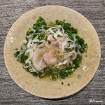 丸新 - 本九絵の腹身の湯霜の柑橘ポン酢