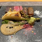 丸新 - 黒樺牛ﾗﾝﾌﾟの炭火焼