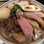 鴨出汁中華蕎麦 麺屋yoshiki - 特製鴨もつ中華蕎麦