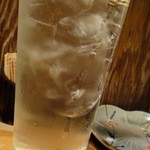 主税寿司 - 芋焼酎ロック