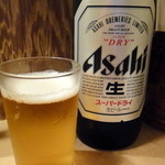 主税寿司 - ビールは瓶