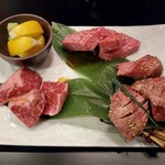 焼肉 勇 - 勇の自慢の肉3種盛り(各3枚)2980円