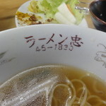 ラーメン とんかつ 忠 - まだ電話番号が二桁の頃から使っているどんぶり。