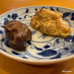 小判寿司 - 赤海鼠と鮟鱇の肝と奈良漬