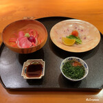 らん亭～ 美日庵 - 本鮪尽くしととら河豚てっさ