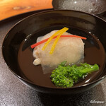 らん亭～ 美日庵 - とら河豚真薯と菜花の椀物