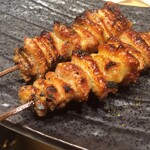 chicken skin skewers