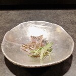 酒肴 大阪まんぷく堂 - 太刀魚の昆布締め