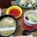 島活 - 味噌汁生姜効いてました   茶わん蒸し