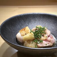焼鳥 まこ - ◆モモと胸、大根おろし添え