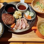 Sumibi Kitchen Odoribi - ハンバーグとローストポーク