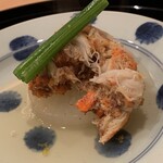 まき村 - 香箱蟹の真薯銀餡