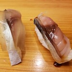 鮨とみ田 - 鯖（切身と昆布〆）