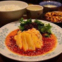中華旬彩 森本 - 森本名物！四川式よだれ鶏セット(1,200円)
                    ミニ麻婆豆腐(350円)