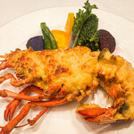 [Live lobster Thermidor gratin]