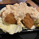 うどん居酒屋 江戸堀 - タルタルソースが圧巻のカキフライは5個