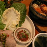 韓国料理 水刺齋 - 石焼ﾋﾟﾋﾞﾝﾊﾟ＆薬膳ﾎﾟｯｻﾑｾｯﾄ