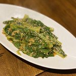 豊栄 - あん肝とA菜の発酵炒め