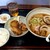 麺や　俺ん家 - 醤油ラーメンセットメニュー ( 唐揚げ & 小ライス )
