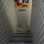 盛岡じゃじゃ麺きたいち - この階段を下って、地下のお店に行きます