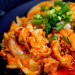 Thoroughly stir-fried pork with kimchi