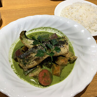 欲張りバル CANTINA - 鰆と三浦野菜のほうれん草ポタージュ仕立て ¥1,100