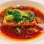 中国料理 星ヶ岡 - 豆腐のピリ辛煮込み九条ねぎとご一緒に